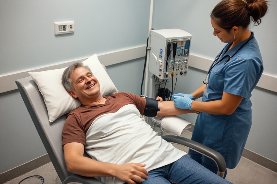 Person giving blood